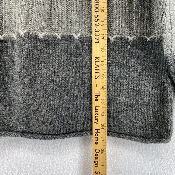 NEWTON TRADING CO. Sweater Womens XL Wool Shetland Colorblock Jumper Blue Gray - Picture 12 of 13